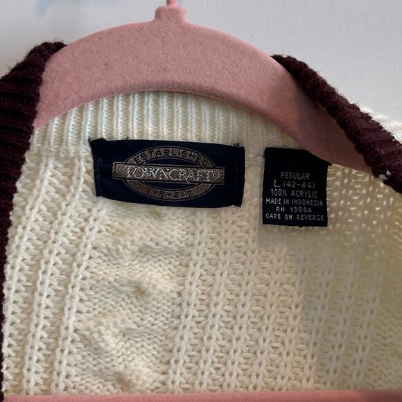 Vintage Towncraft Knit Grandpa Cardigan Sweater - Picture 4 of 6